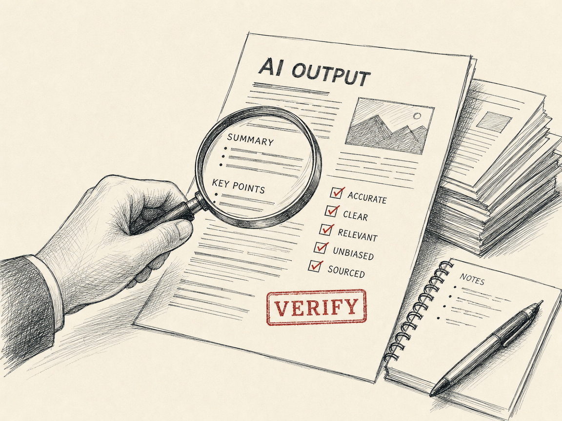 Verify AI output before publishing sketch